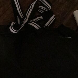 PIONEER Black Ski Pants with White Straps